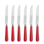 Coffret de 6 couteaux a steak NEWBRIDGE ROUGE VERMILLON