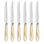 Coffret de 6 couteaux a steak OMEGA NACRE NATUREL