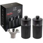 Coffret "Night Chic" compose d'un moulin a Poivre Line Noir Mat 12 cm, d'un moul
