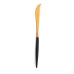 Couteau a fromage Goa en acier inoxydable brosse Gold & manche noir
