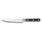 Couteau a steak Forge Pro lisse 13 cm manche noir rivets laiton