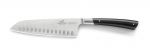 Couteau Oriental Santoku alveole Forge 18 cm EdoDesign manche noir rivets inox