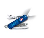 Couteau suisse 5 pieces 7 fonctions Signature Lite manche bleu translucide