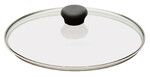 Couvercle en verre 18 cm avec bouton bakelite noire cookway fixe