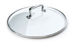 Couvercle en Verre 22 cm cercle inox Les Forgees