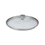 Couvercle verre 18cm - bouton inox 1826