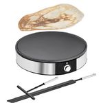 Crepiere electrique avec repartiteur de pate et spatule a crepes 33 cm LONO