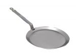 Crepiere ronde plate 'MINERAL' 30  cm - 99 % pur fer (sauteuse)