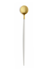 Set de 6 cuilleres a soda Goa en acier inoxydable brosse Gold & manche blanc