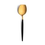 Cuillere a sucre Goa en acier inoxydable brosse Gold & manche noir