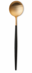 Cuillere de service Goa en acier inoxydable brosse Gold & manche noir