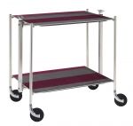 Desserte de cuisine Textable chrome 2 plateaux raye Pronto Rose