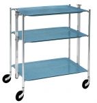 Desserte de cuisine Textable chrome 3 plateaux bleu Azur