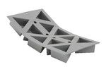 Elastomoule - plaque de 10 triangles isoceles fond plat 66 x 57 x 35
