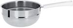 Bain-Marie 20 cm Poignee Blanche Inox Mutine Fixe