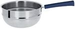 Element bain marie 20 cm inox Mutine a poignee fixe encre bleue