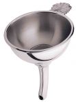 Entonnoir a decanter en etain massif brillant Sphere Peugeot avec filtre acier