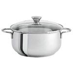 faitout 16 cm induction master poignee fixe + couvercle verre