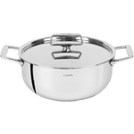 Faitout 18 cm 2 anses avec couvercle inox Castelpro 5 ply