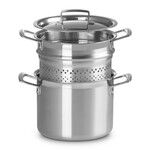 Faitout 20 cm Inox Classique avec Panier Vapeur