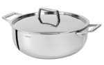 Faitout 28 cm 2 anses avec couvercle inox Castelpro 5 ply