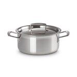 Faitout Bas 20 cm Inox Classique avec Couvercle