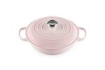 Faitout en fonte emaillee 26 cm Shell Pink avec Interieur Sable