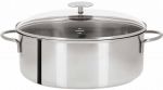 Faitout ovale 30 cm inox Mutine induction anses fixes avec grille & couvercle en