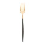 Set de 6 fourchettes a dessert Goa en acier inoxydable brosse Gold & manche noir