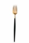 Fourchette de service Goa en acier inoxydable brosse Gold & manche noir