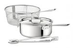 Friteuse All-Clad inox D5  5.7 L o 27 cm avec panier inox, pince & couvecle