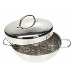 Fumoir 28 cm avec couvercle compatible Induction