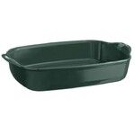 Grand plat rectangulaire Ultime en ceramique 42,5 cm x 28 cm Vert Cedre