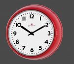 Horloge Retro o 24 cm rouge