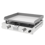 La Plancha inox basque 2 feux gaz sans couvercle