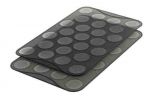 Lot de 2 plaques a macarons 20 x 30 cm pour 25 empreintes de o 4 cm Mastrad