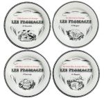 Coffret de 4 Assiettes Petit Modele Assorties Les Fromages