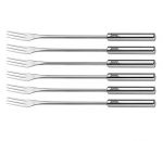Lot de 6 fourchettes a fromage en inox pour fondue savoyarde