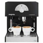 Machine Expresso noir Magimix pour cafe moulu & dosettes - 19 bars