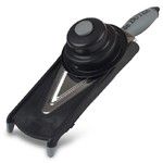 Mandoline Kobra V Axis : coupe-tranche professionnel noir avec poussoir de secur