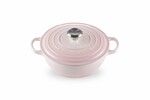 Marmite en fonte emaillee 24 cm Shell Pink