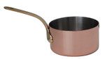 Mini casserole Inocuivre en cuivre-inox sans couvercle queue Laiton o10cm