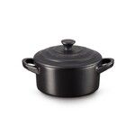 Mini-Cocotte Ronde En Fonte Emaillee 10 cm Noir Mat