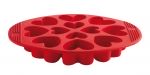 Moule a gateau en silicone  rose 12 coeurs