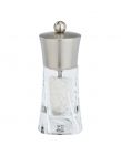 Moulin a Sel Manuel 14 cm en Acrylique Transparent / Inox OUESSANT