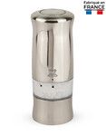 Moulin a sel electrique Zeli Chrome mat 14 cm