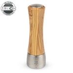 Moulin a Sel Manuel 21 cm en Bois Olivier/Inox MADRAS Mecanisme Zirlion