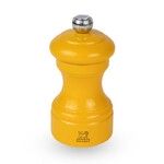 Moulin a sel manuel en bois laque, jaune safran, 10 cm - 4in.