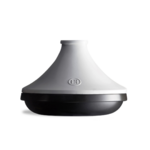 Petit Tajine en ceramique 27,5x27,5 cm Blanc/Ardoise DELIGHT