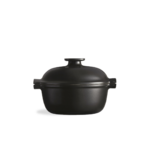 Petite cocotte ronde en ceramique 25,5x22 cm Gris Ardoise